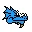 Winking blue dragon